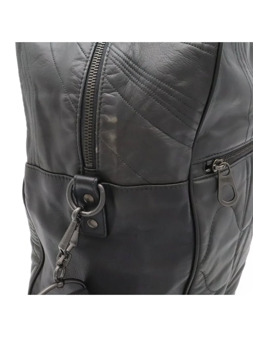 Bottega Veneta Quilted Shoulder Bag Nappa Leather Dark Gray